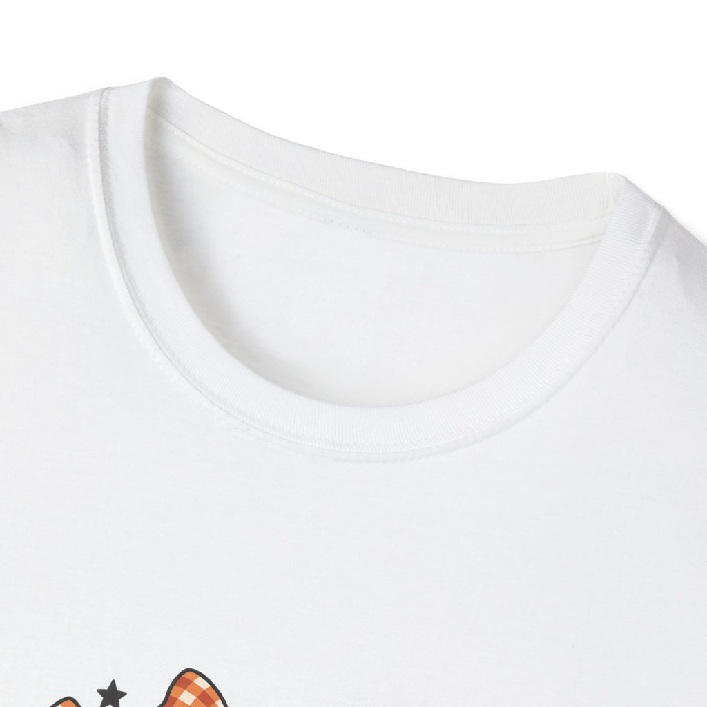 Halloween ghost shirt with gingham bows | Cute pumpkin unisex tee