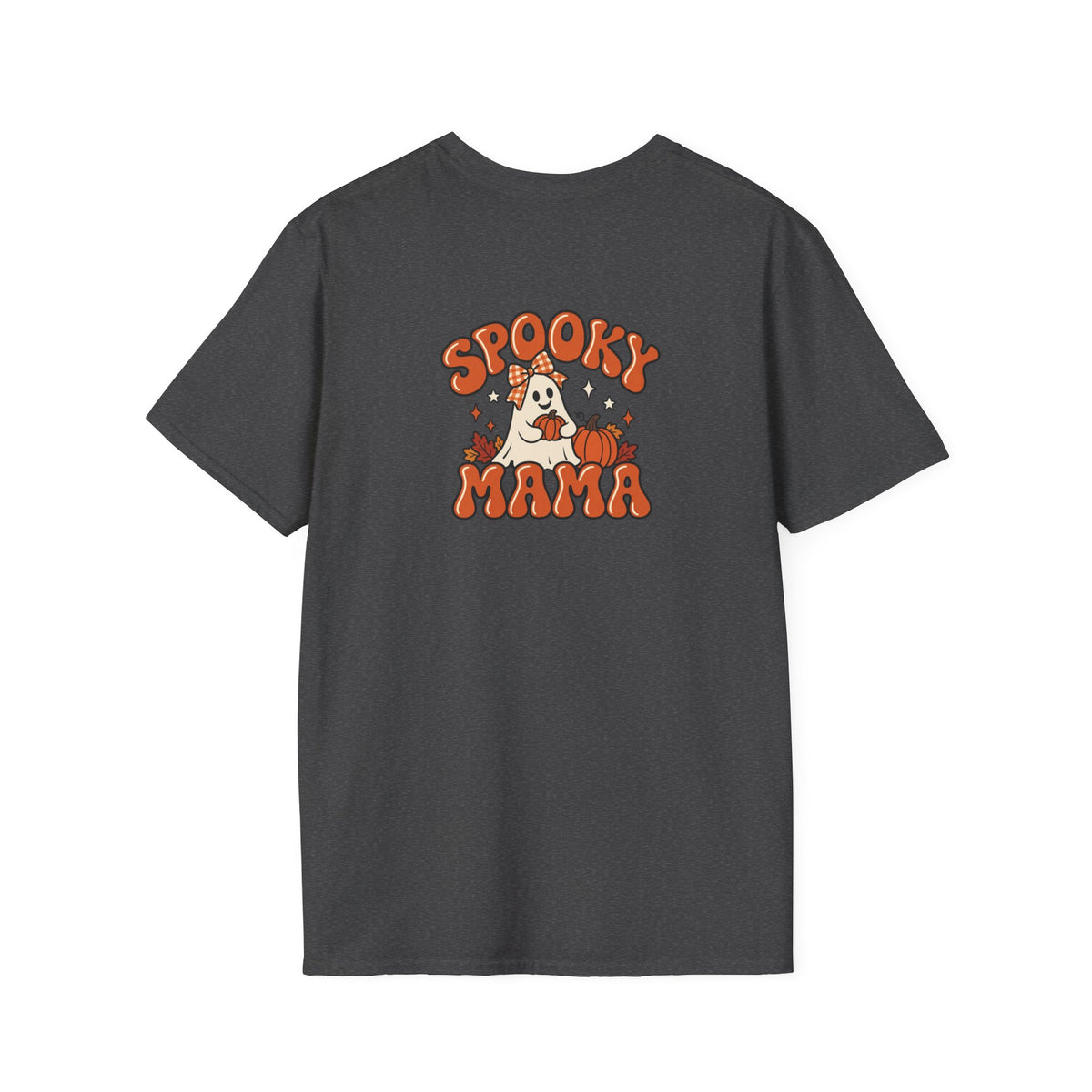 Spooky Mama ghosts T-Shirt | Halloween pumpkins, plaid bows