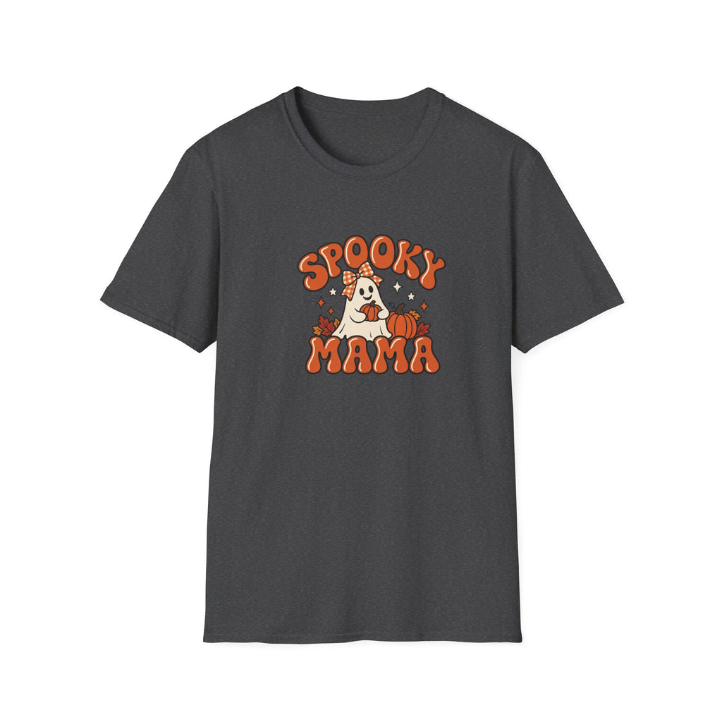 Spooky Mama ghosts T-Shirt | Halloween pumpkins, plaid bows