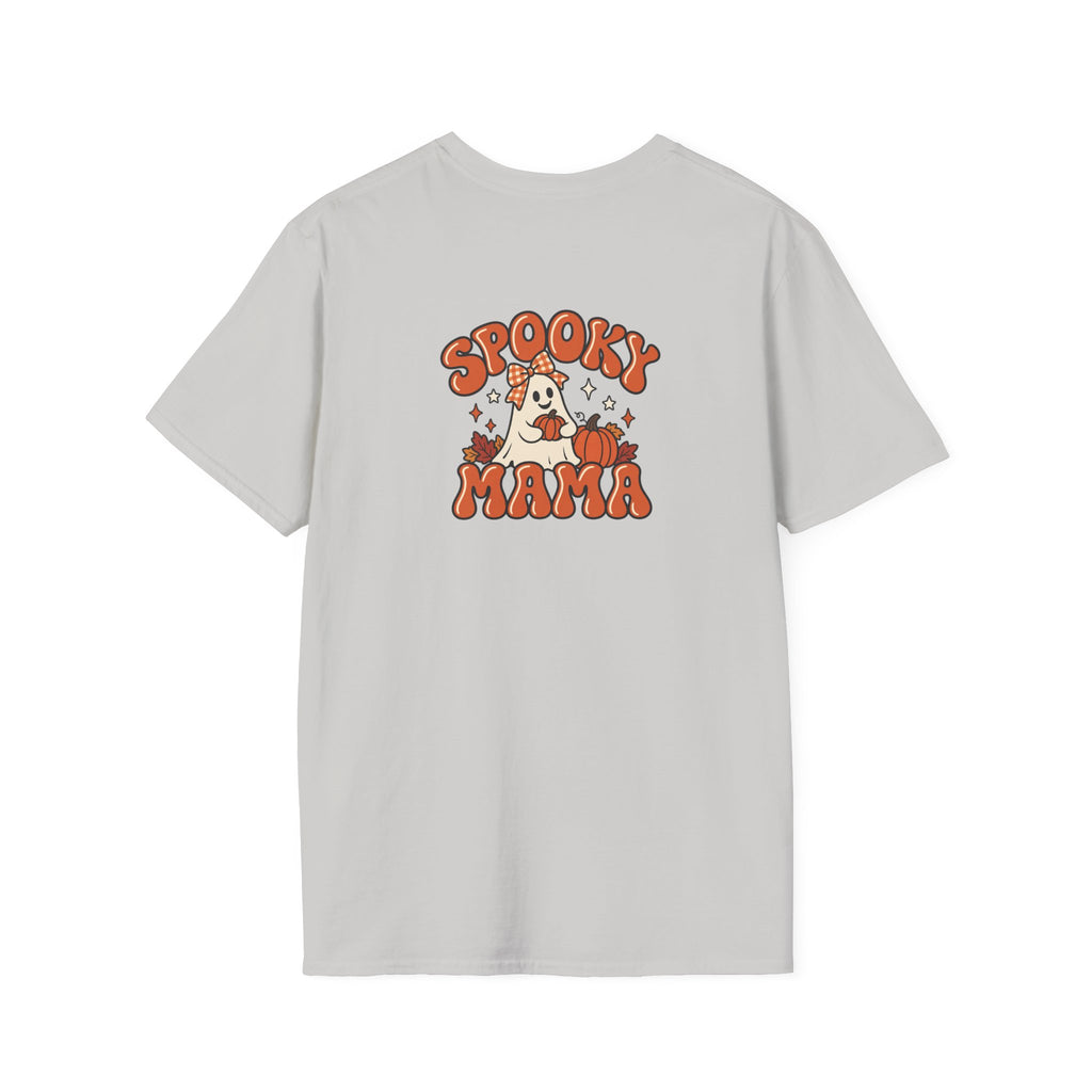 Spooky Mama ghosts T-Shirt | Halloween pumpkins, plaid bows