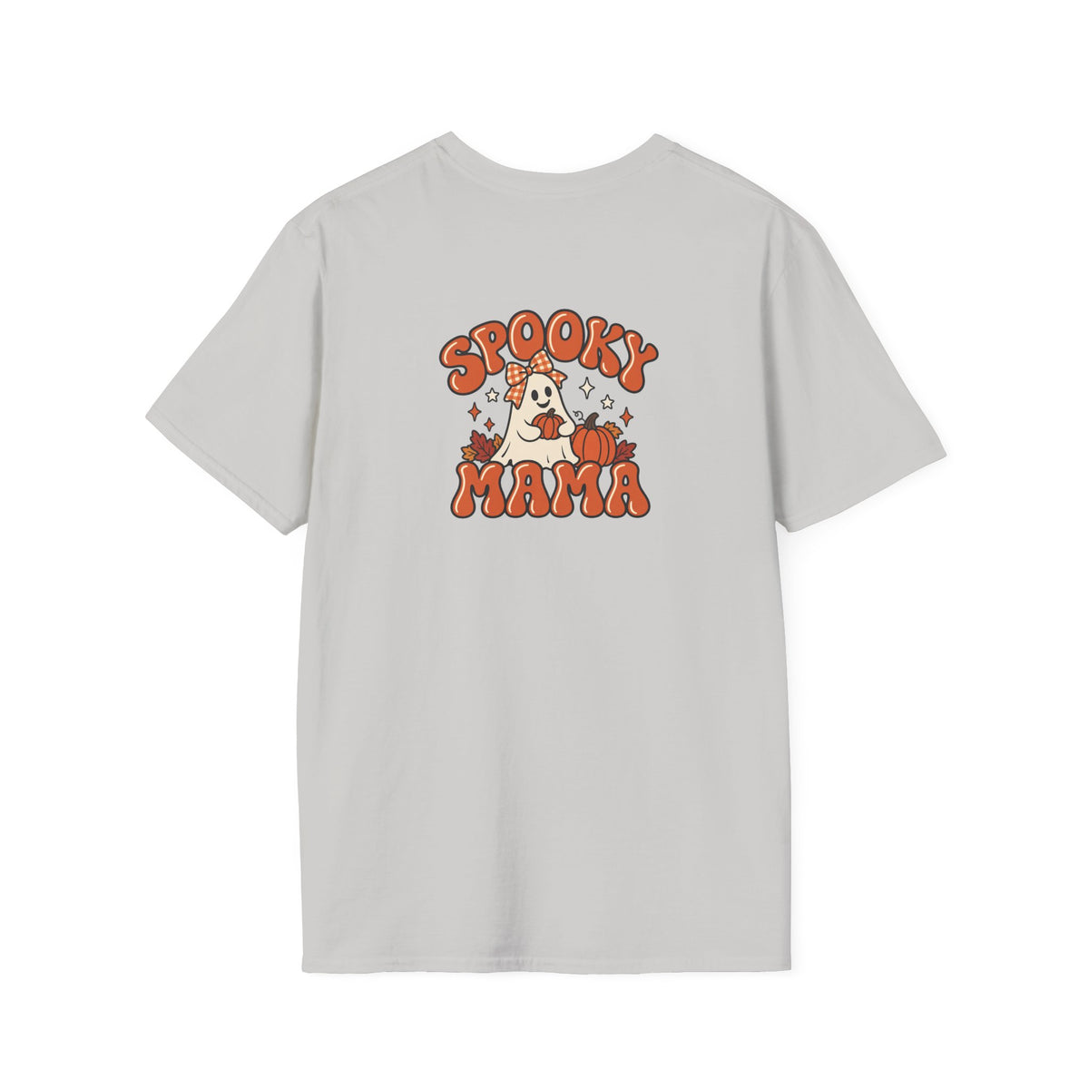Spooky Mama ghosts T-Shirt | Halloween pumpkins, plaid bows