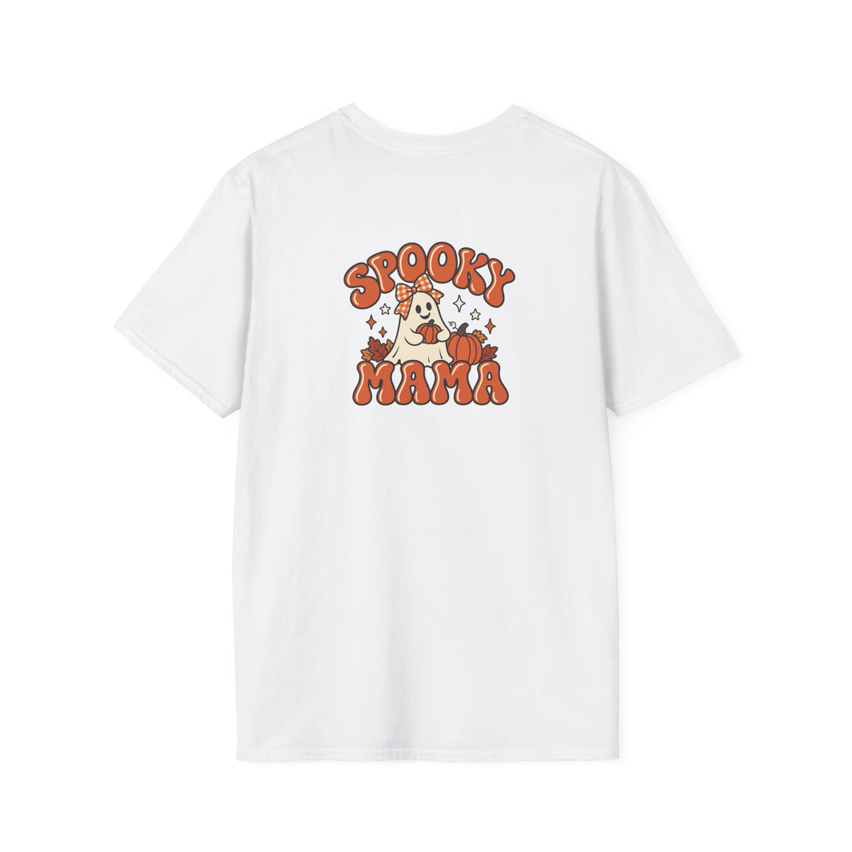 Spooky Mama ghosts T-Shirt | Halloween pumpkins, plaid bows