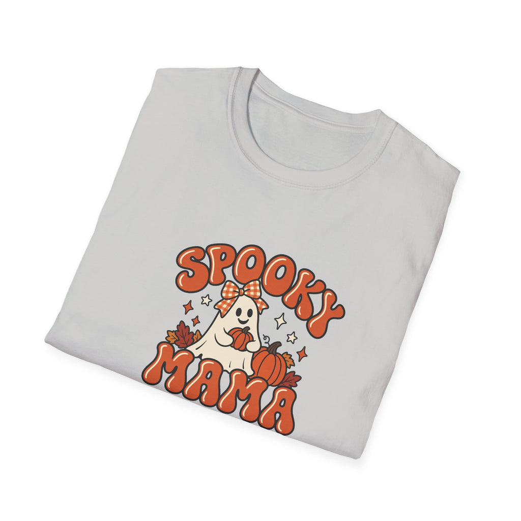 Spooky Mama ghosts T-Shirt | Halloween pumpkins, plaid bows