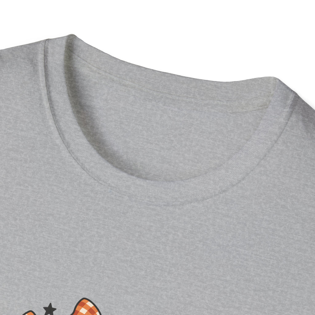 Halloween ghost shirt with gingham bows | Cute pumpkin unisex tee